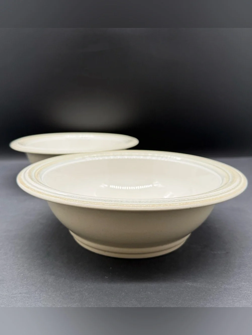 Pfaltzgraff Cappuccino Medium Serving Bowls 8 1/2” Rare Vintage Set Of 2